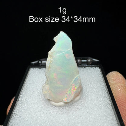 Natural Ethiopia Opal Gem Mineral Specimen Box