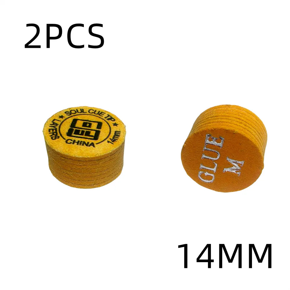 14mm Billiards Pool Cue Tips 8 Layers M Hardness For Tako Billiard Soul Cue Head Fit For