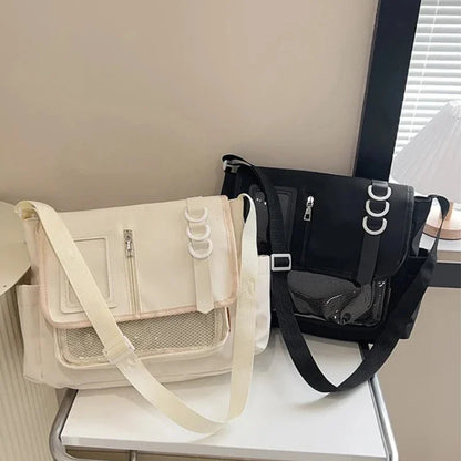Bags for Girls New Transparent Itabag Shoulder Crossbody Bag  Badges Display Plate Ita Bag
