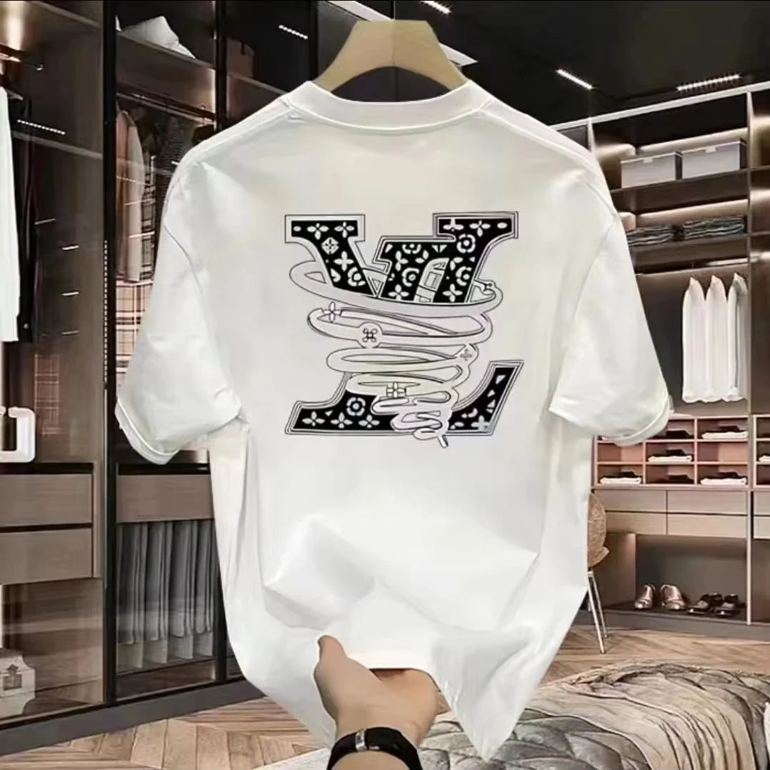 Oversized Graphic Round Neck Short Sleeve Tee-Shirt