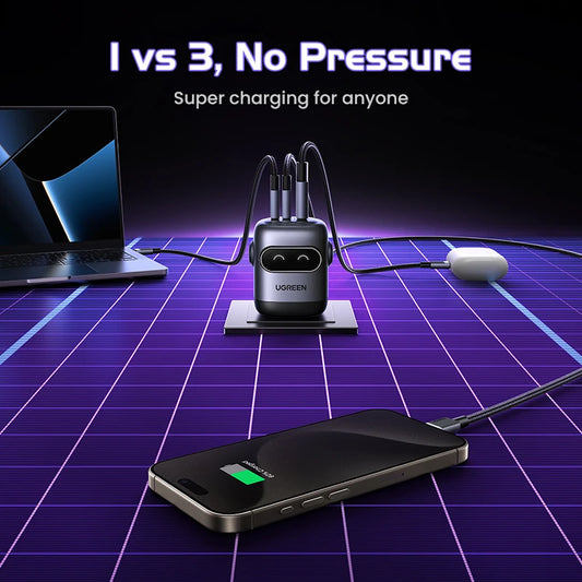 UGREEN 65W GaN Charger Robot QC4.0 PD3.0 iPhone MacBook