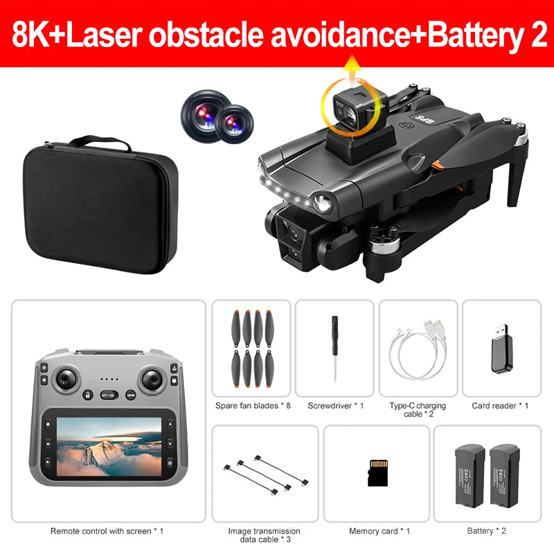 Xiaomi Mijia V198MAX Drone 8K Profesional FPV Brushless Laser obstacle avoidance Aerial Optical Foldable Quadcopter Mini 4K Dron