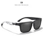 KDEAM Große quadratische Herrensonnenbrille Polarisierte photochrome Übergröße Sonnenbrille Mode Damensonnenbrille Verbesserte Version
