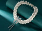 8.96ct Diamond Pearl Necklace 18K White Gold Women's