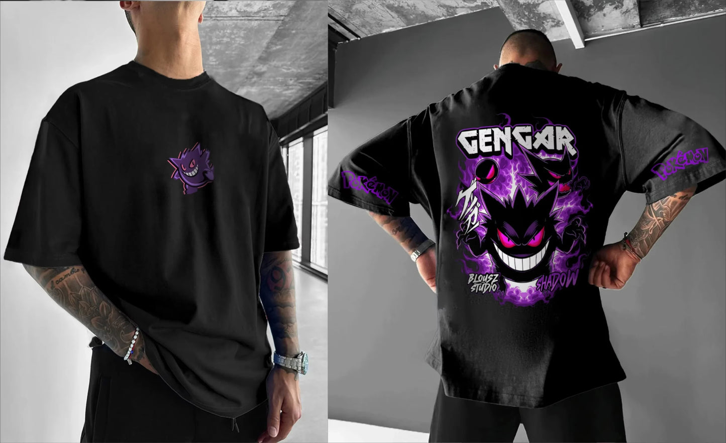 Pokémon Anime Peripheral T-shirt 2025 Summer New Men's and Women's Street Loose Casual Large Harajuku Parent-child Outfit Top