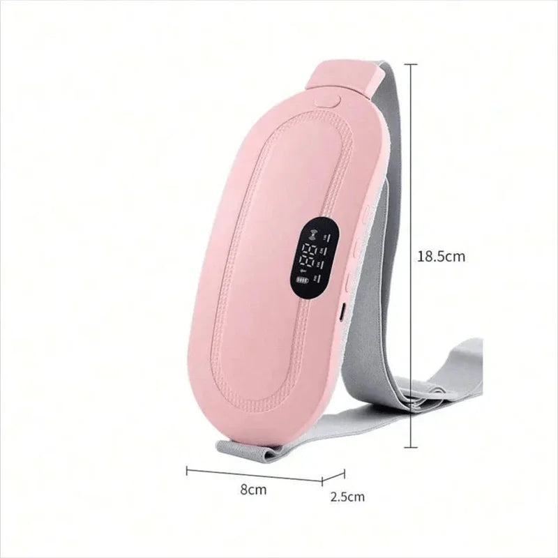 Electric Menstrual Heating Belt for Women – Vibrating Cramp Relief Waist Wrap, Adjustable Heat Therapy Pad for Period Pain