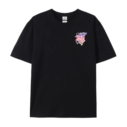 New York Art Wort Cartoon Bär Sonnenuntergang Landschaft Design T-Shirts Herren Hip Hop Baumwollshirt Loose Sommer T-Shirts Oversized T-Shirts