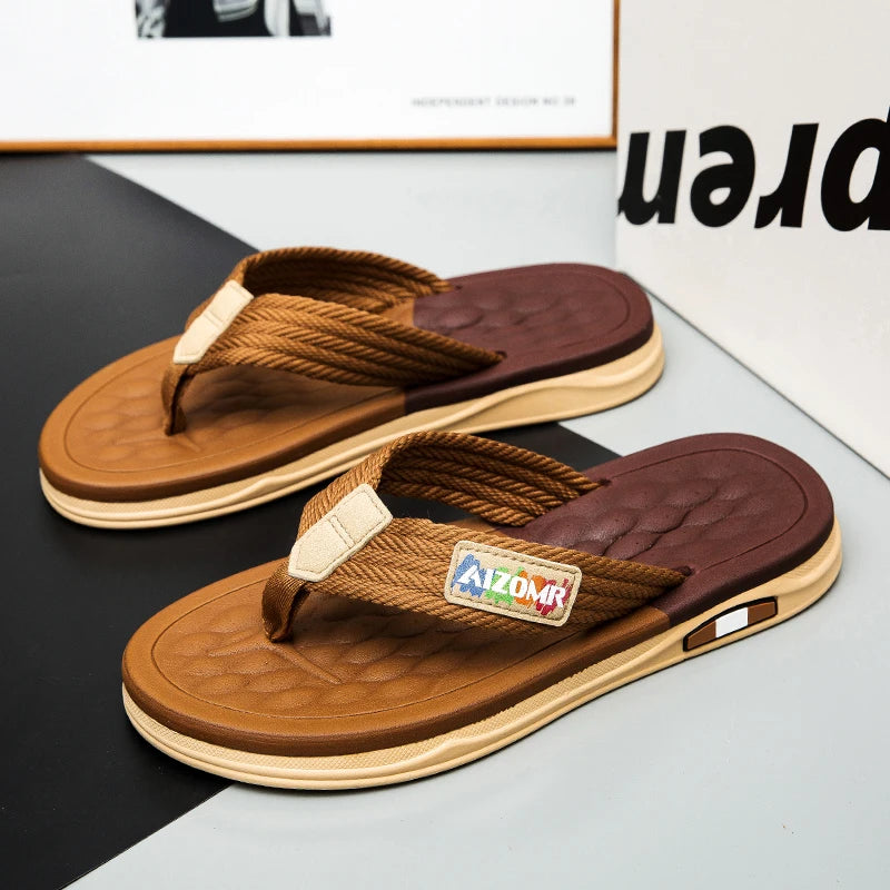 Men's Anti-Slip Beach Flip-Flops – Soft-Soled Summer Outdoor