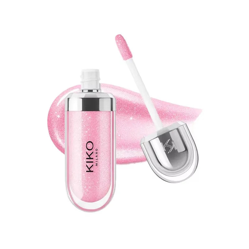 KIKO 3D Hydra Lipgloss Mirror Lip Glaze Shimmer Moisturizing Pearlescent Color Liquid Lip Gloss Plump Glossy Non Stick Cup Balm