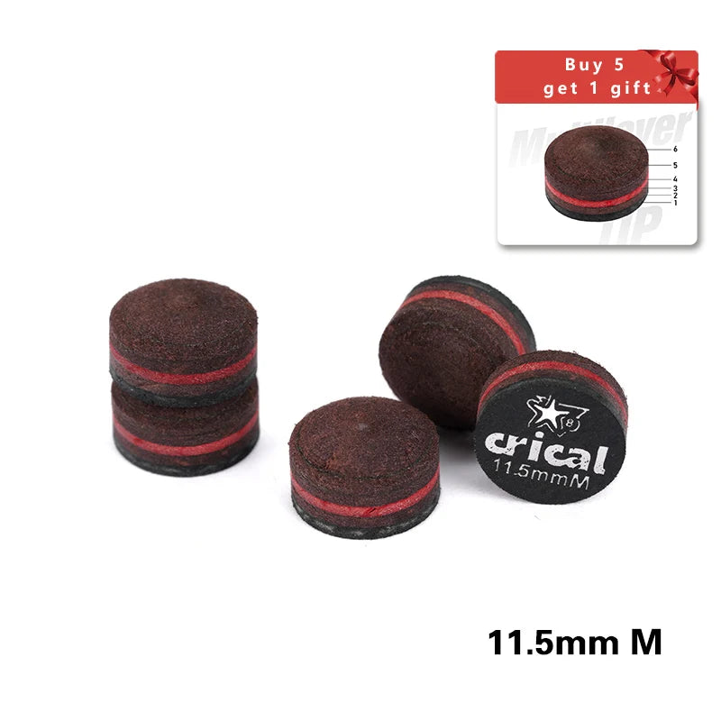 NEW CRICAL Billiard Pool Cue Tips 5pcs Buy 5 Get 6 Carom Cue Tip/Snooker Cue Tip 10mm 10.5mm 11.5mm 13mm Billiard Accessories