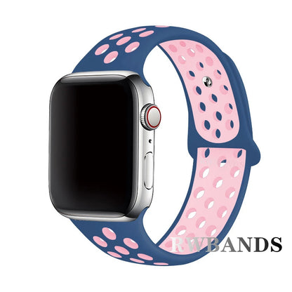 Sport Strap for Apple Watch Band 46mm 44mm 40mm 42-38-41mm 45mm Breathable Bracelet iWatch Series 10 9 8 7 6 SE 5 3 Ultra 2 49mm