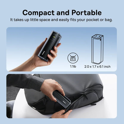 Baseus 145W Power Bank 20800mAh Dual USB A USB C PD 100W Fast Charging Digital Display Portable PowerBank for Laptop Phone Steam