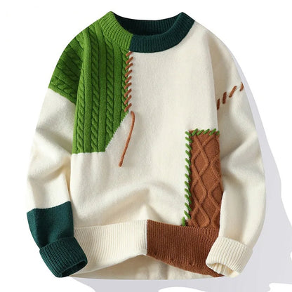 Thiened Men's Knitted Sweater Youthful Sle Base Layer Warmth Student Model Korean Trend Autumn Winter Faion Knitwear