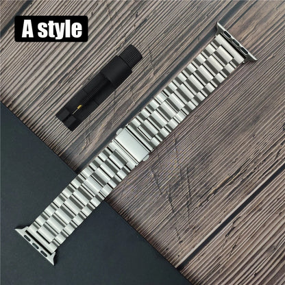 Classic stainless steel Correa for apple watch 10 46mm 42mm band Ultra 2 49mm 9 8 7 6 5 4 se 45mm 44mm 41mm 40mm 3 38mm strap