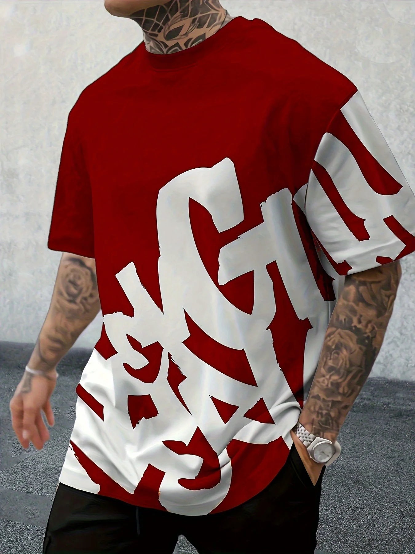 2025 Neuer Sommer personalisierter Buchstaben-Print Bequemes und atmungsaktives Rundhals-T-Shirt Outdoor High Street Top