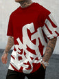 2025 Neuer Sommer personalisierter Buchstaben-Print Bequemes und atmungsaktives Rundhals-T-Shirt Outdoor High Street Top