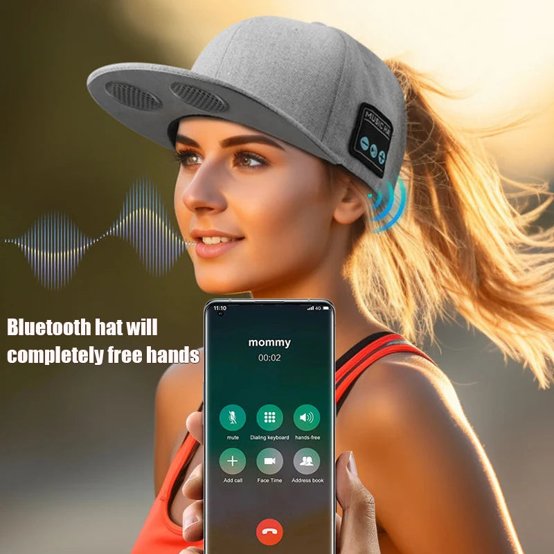 Bluetooth Baseball Cap with Built-In Speakers & Mic
