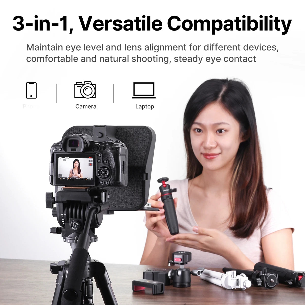 Ulanzi RT02 Universal Teleprompter for Camera & Phone
