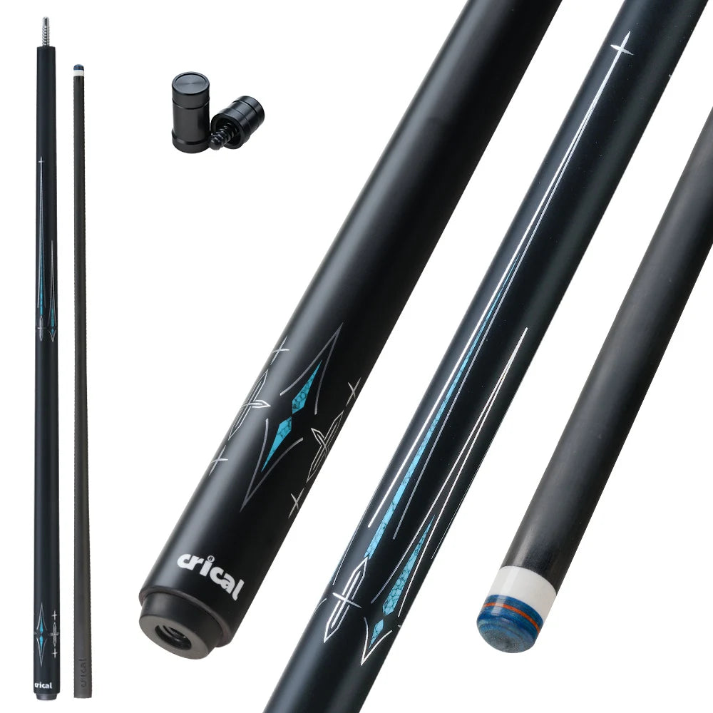 Crical Carbon Fiber Pool Cue Stick Carbon fiber Billiard Cue Stick Kit  low deflection 3/8*8 joint with billar Cases