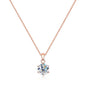 EWYA 1 2 Carat Real Moissanite Pendant Necklace For Women 6 Prong 100% 925 Sterling Silver Wedding Party Bridal Fine Jewelry