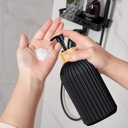 Bathroom Soap Dispenser & Toothbrush Holder Organizer