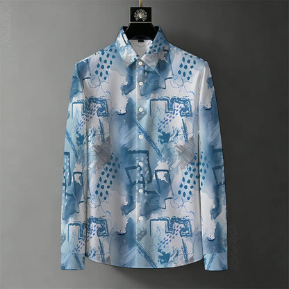 Men's Abstract Graffiti Print Casual Shirt
