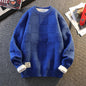 Warm Knit Sweater Autumn Winter Brand Clothing Mens Women Knitting Sweater Loose Fashion Plaid Male Long Sleeve Knitted Pullover