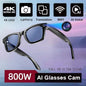 800W Camera AI Smart Translation Sunglasses – Waterproof, Color-Changing, Photo & Video