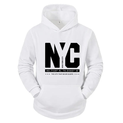 New Autumn And Winter Men's Casual Fashionable Comfortable Letter Printed Long Sleeved Hooded Versatile Sportswear Pullover