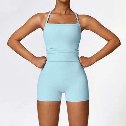 2PCS Yoga Set Women Gym Clothing Fitness Workout Set Sportswear Female Long Sleeve Crop Top High Waist Leggings Sports Suits