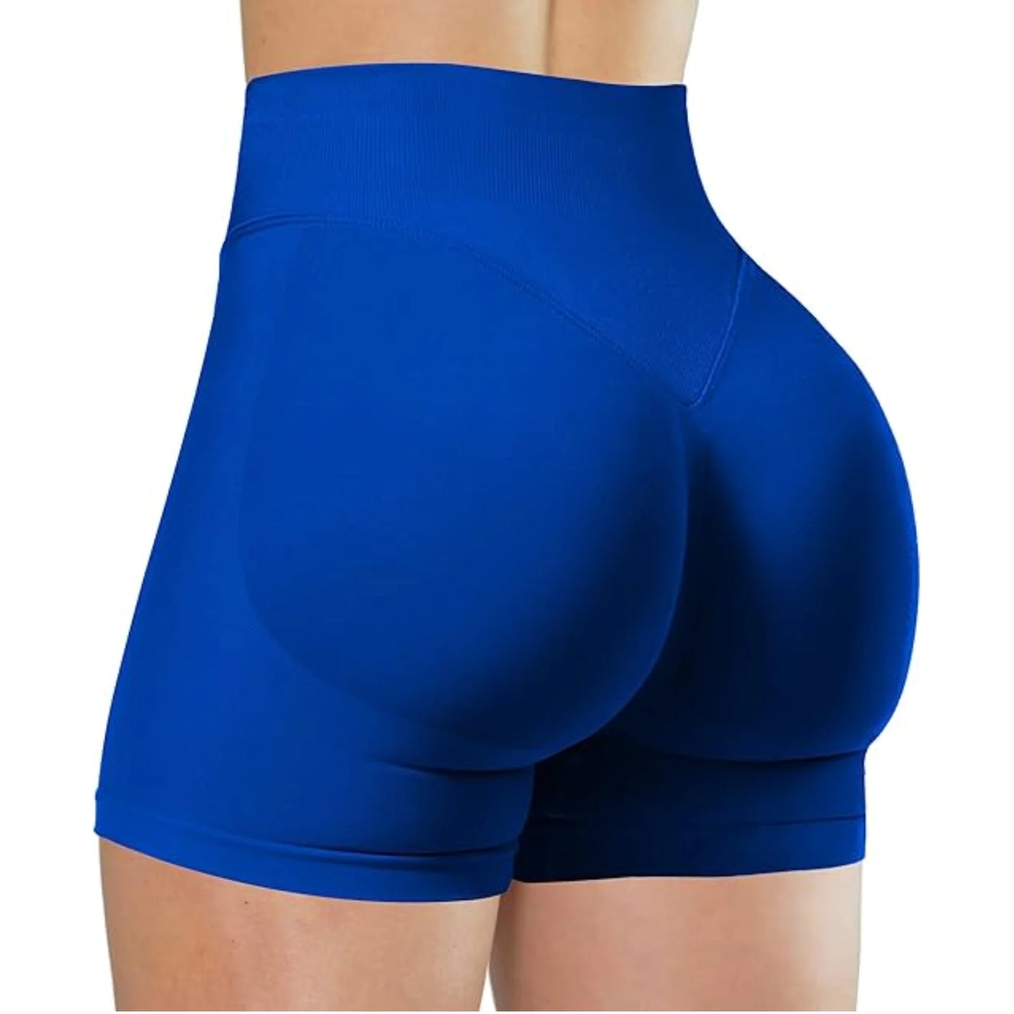 Women's Summer High Waist Yoga Shorts | Solid Color Running Fitness