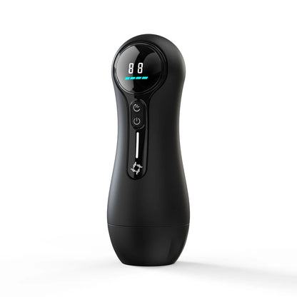 Männlicher Masturbator Penispumpe Sexspielzeug für Erwachsene für 18 Männer mit 4 Saug- und 9 Vibrationsmodi LED-Display Tasche Muschi Realistische Vagina