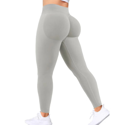 Nahtlose Damen Yoga-Hose mit fester Taille, dreifacher Bund, sexy Hüftstraffung, enge Sporthose, Fitness-Übungs-Yoga-Hose