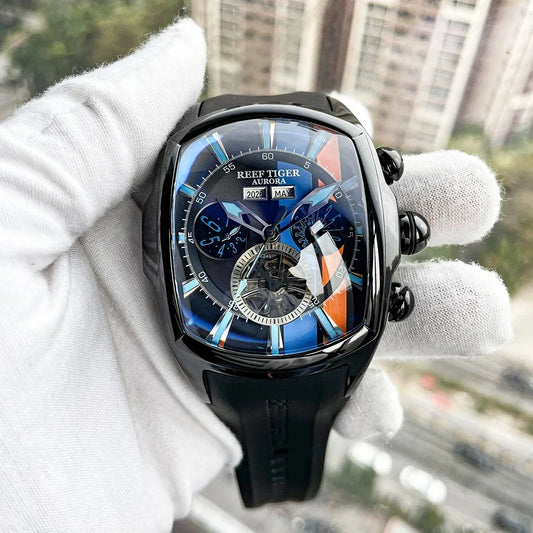 Reef Tiger 47mm Tonneau Automatic Watch – Multi-Dial