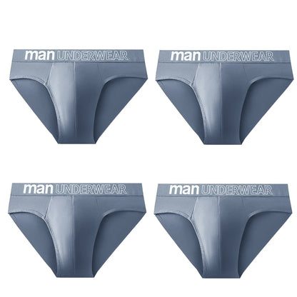 4 Stück Herren Sexy Slips Studentenmode Unterwäsche Herren Slips Atmungsaktive Elastische Große Größe Herren Unterhosen Buchstabenbunddruck