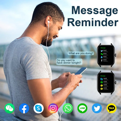 LAXASFIT H9 and H6 Smartwatch Dial to Answer Calls Calorie Tracking Heart Rate Blood Oxygen Monitoring Bluetooth Smart Watch