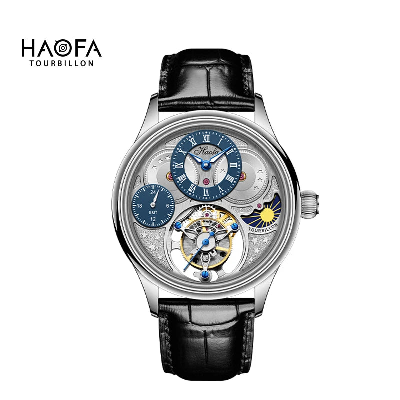 Haofa GMT Flying Tourbillon Men's Watch Sapphire