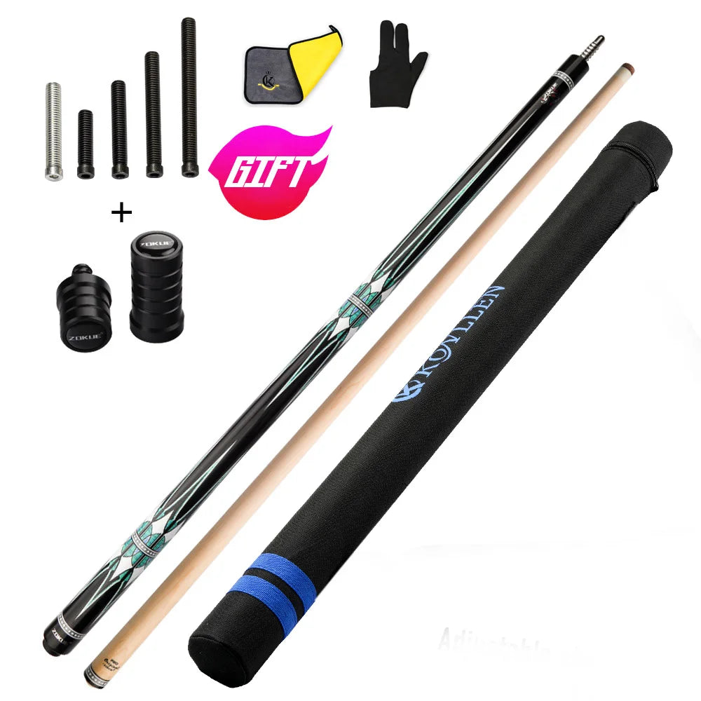 ZOKUE 3 Cushion Carom Cue Stick with Professional Carom Taper 12mm Tip 142 cm Cue