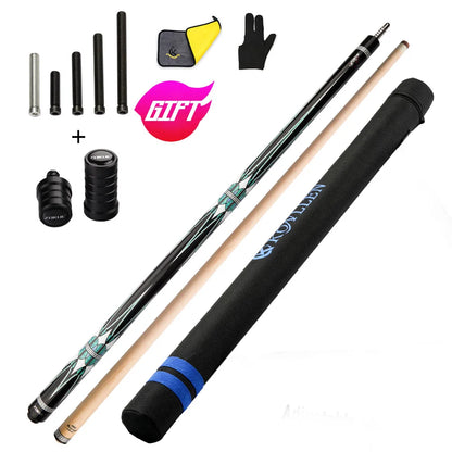 ZOKUE Carom Stick Professional Carom Billiard Cue Korean 3 Cushion Billiard Cue Carom Taper 12mm Tip 142 cm Libre Cue with Case