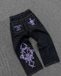 American Y2K 2025 New Baggy Wide Leg Black Jeans Overszied Women Street Casual Joker Denim Pants Couple Jeans Vintage Streetwear