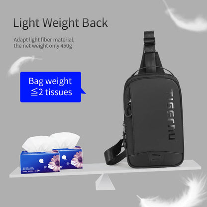 Tigernu Chest Bags For Men Cool Style Men Shoulder Bag 9.7inch IPad Bag Casual Male Crossbody Bag Lightweigt Mini Bags Messenger