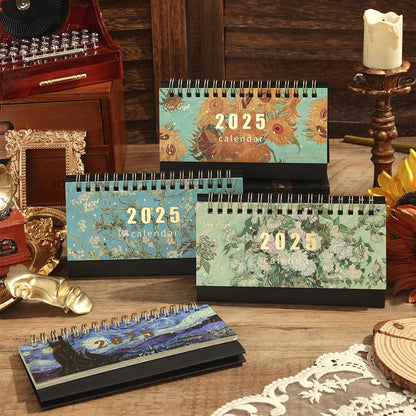 Vintage Coil Desk Calendar Tabletop Flip Memo card