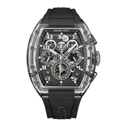 Luxury watch with intricate design on a white background