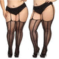 Plus Size Fishnet Garter Belt Bodysuit Tights XXL