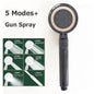 New 230mm Big Panel Showerhead 6 Mode Supercharge Rainfall Shower Head High Pressure Top Rain Shower Faucet Bathroom Accessories