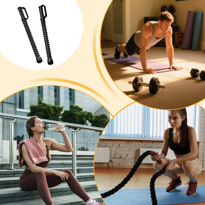 2 Stück Battle Ropes Tragbare Trainingsseile Muskelaufbau-Seile Ersatz-Federstab-Ausrüstung für das Home-Gym