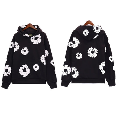 Hoodie Cross border European and American Hot selling Cotton Foam Printed Tears Hoodie Men's and Women's Hoodies
