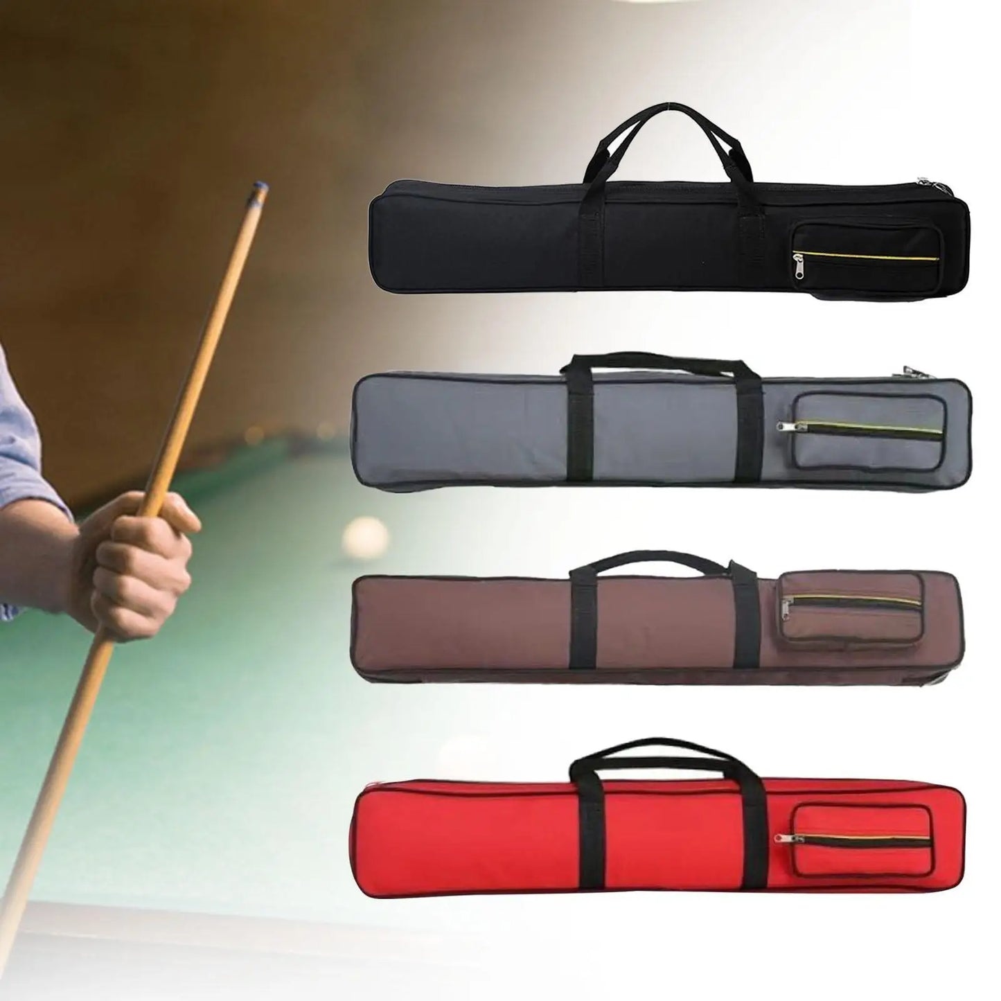 Pool Cue Bag - 1/2 Oxford Cloth Billiard Cue Case Carrier