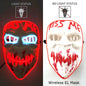 Drahtlose Neon-LED-Reinigungsmaske, im Dunkeln leuchtende Cosplay-Horrormaske, Halloween-Maskerade-Partymasken, leuchtende, lustige Verkleidung
