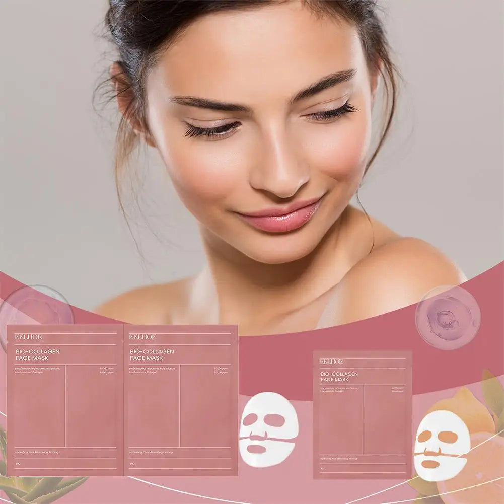 1/5/10 Stück Bio-Kollagen-Gesichtsmaske Porenverkleinernd Tiefenhydratisierende Nachtmaske Feuchtigkeitsspendende Erfrischende Aufhellende Gesichtshautpflege